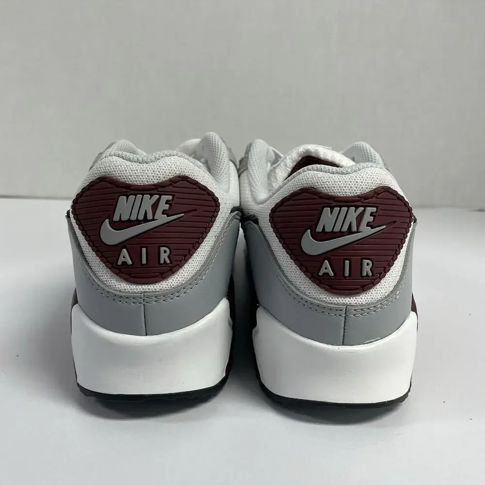 Nike Air Max 90 Dark Team Red FN6958 101 Size 8.5 White Grey Mesh Low Top Shoe